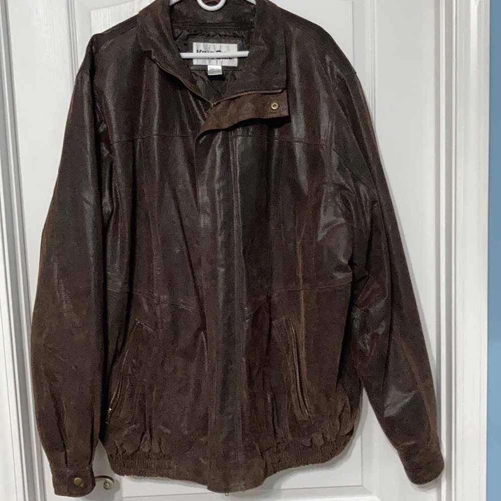Dark leather jacket